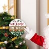 Lomsoe Christmas Welcome Wooden Hanging Decor Christmas Door Sign Wooden Farmhouse Wall Front Door Hanger Christmas Gift - 2 of 4