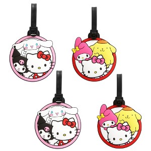 Sanrio Hello Kitty Luggage Tag Hello Kitty and Friends PVC Travel Tags Gifts - Set of 4 - 1 of 4