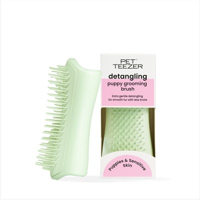 Pet Teezer Small Puppy Dog Grooming Brush - Green