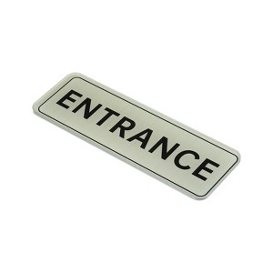 Unique Bargains Acrylic Self-Adhesive Smooth Home Business ENTRANCE Sign - 1 of 4