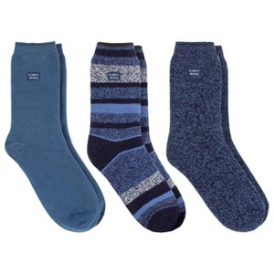 Always Warm by Heat Holders Men's Warm 3pk Crew Socks - Navy 7-12 - 1 of 4