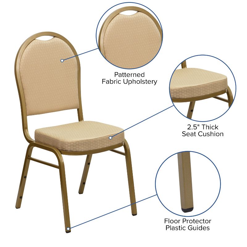 Flash Furniture HERCULES Series Dome Back Stacking Banquet Chair, 5 of 14