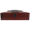 Bedford Clock Collection Redwood Tambour Mantel Clock with Chimes - 2 of 4