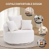 TIRAMISUBEST Swivel Compression Chair,Comfortable Single-Seat Crochet Yarn Chair with Full Sponge Cushion for Home, Office, and Hotel - 3 of 4