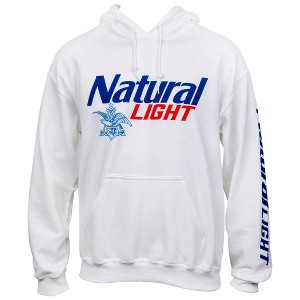 Mens Natural Light Logo Sleeve Print Pullover Hoodie - 1 of 4