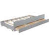 DOMETOUR Twin Size Bed with Headboard, Footboard, Trundle and Three Storage Drawers, Twin Size Pine Wood Bed with Headboard, Footboard,Grey - 4 of 4