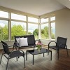 Costway 4 PCS Patio Furniture Set Sofa Coffee Table Steel Frame Garden Outdoor Deck - 2 of 4