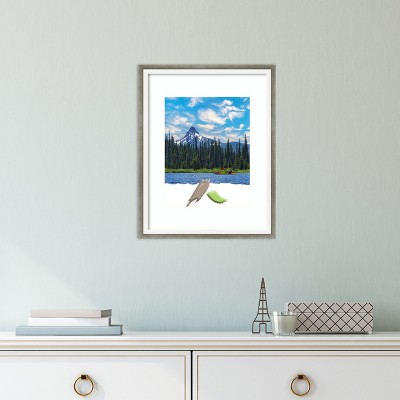 Lucie Silver White Wood 11x14 Wall Picture Frame