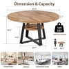 Iron and MDF Round Dining Table with Square Iron Legs - Durable, Stylish, Space-Saving, Easy to Clean, Modern Design - 2 of 4