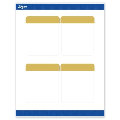 Avery 4" x 3-1/3" Labels, Gold-Dipped Edge, 40 ct