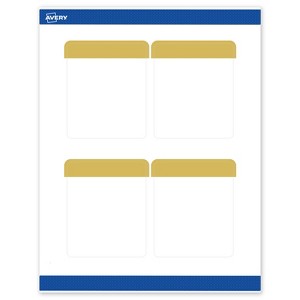 Avery 4" x 3-1/3" Labels, Gold-Dipped Edge, 40 ct - 1 of 4