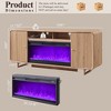Fireplace TV Stand for Up to 80 inch TVs, Modern Entertainment Center with 36" Electric Fireplace & Adjustable Shelves for Living Room - 3 of 4
