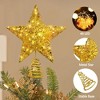 Aoibox Christmas Tree Topper 11 Inch Star with 40 LED Colorful Lights Remote Control 8 Lighting Modes USB Powered 1 Piece Gold Large - 3 of 4