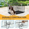 FDW Dog Crate Dog Kennel Cage with Double Door,36 inch Folding Metal Wire Dog Cage with Removable Tray÷r Panel,Pet Crate for Medium Dogs,Black - 3 of 4
