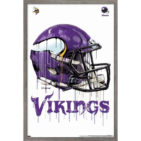 NFL Minnesota Vikings - End Zone 17 Wall Poster, 14.725 x 22.375, Framed  