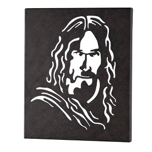 Dicksons Die-Cut Head of Jesus, Black 14 x 12 Inch Metal Wall Art Plaque - 1 of 1