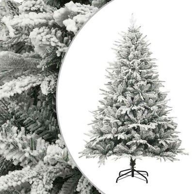 VidaXL Artificial Christmas Tree with Flocked Snow Green 70.9" PVC&PE
