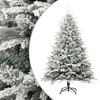 Artificial Christmas Tree LED&Ball Set&Flocked Snow 70.9" PVC&PE - 2 of 4