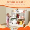 VEVOR Wood Kid Storage Cubby, Toy Storage Organizer with Bookshelf, 5-Cubby Wood Toy Storage Cabinet, Children Book Toy Shelf , White - 4 of 4