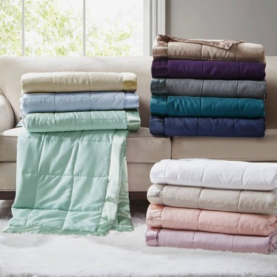 Luxurious Twin Satin-Trimmed Microfiber Down Alternative Blanket