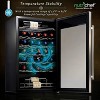 NutriChef 34 Bottle Compressor Wine Cooler Refrigerator Cooling System | Large Freestanding Wine Cellar Fridge For Red And White Champagne - 3 of 4