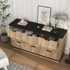 TiramisuBest Natural Wood Grain Tech-Inspired MDF Dome Cabinet - A Smart Combination of Snack Storage and LED Lighting. - Natural Wood MDF D - 2 of 4