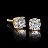 Ross-Simons 0.75 ct. t.w. Lab-Grown Diamond Stud Earrings in 18kt Gold Over Sterling - 3 of 4