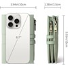 BEAFUP Women’s RFID Blocking Bifold Wallet - Large Capacity with 14 Card Slots & 4 ID Windows, Double Zipper Pockets for Daily Use,Travel - 3 of 4
