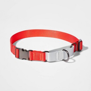 Martingale with Buckle Dog Collar - Tomato/Silver - Boots & Barkley™ - 1 of 3