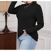 Women's Ribbed Mock Neck Tunic Sweater - Dex - 2 of 4