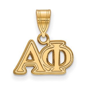 Black Bow Jewelry 14k Yellow Gold Plated Sterling Silver Alpha Phi Greek Life Medium Pendant - 1 of 3