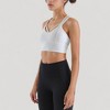 Anna-Kaci Active Women's Strappy V Neck Sports Bra Top with Wide Shoulder Bands and Soft Stretch Fabric - 3 of 4
