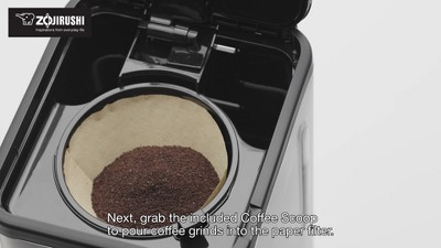 Zojirushi Dome Brew Programmable Coffee Maker Ec-esc120 Stainless Black :  Target