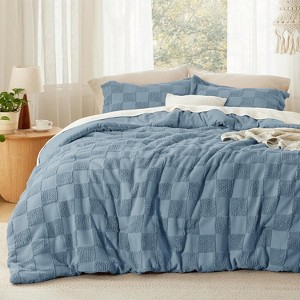3 Pieces Boho Duvet Cover Set for All Seasons Soft Shabby Chic Embroidery Boho Bedding - 1 of 4