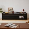 Chic Crate - Modern Media Console w/ 4 Tempered Glass Drawers - Built-in USB Hub & RGB Lighting - Multi-Style TV Stand - Carbon Gray - 2 of 4