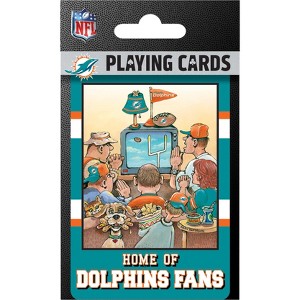 MasterPieces Officially Licensed NFL Miami Dolphins Fan Deck Playing Cards - 54 Card Deck - 1 of 4