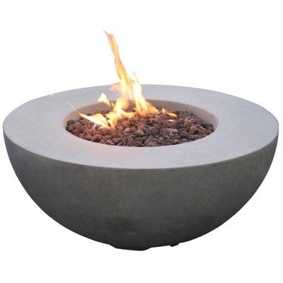 Roca 34" Natural Gas Fire Pit Outdoor Backyard Patio Heater - Elementi