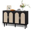 FONTOI 30" Sideboard Cabinet with Rattan Doors, Kitchen Cabinet with Storage, Farmhouse Large Cabinet for Entryway Dining Room, 47.2"*13.8"*29.9" - 2 of 4