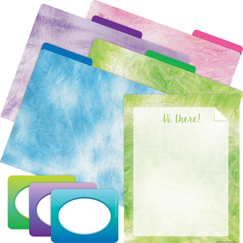 Barker Creek Lime Ombre Get Organized File Folders Set Multi-Design 107 per Set: Paper, Top Tab, 50 Sheet Capacity, 12"x9.5"