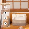 Aoibox Woven Storage Baskets for Organizing 2 Pack Rectangle Cotton Rope Baskets for Shelves Nursery Living Room Laundry Room - 4 of 4