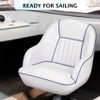 Captain Bucket Seat, Pontoon Boat Seats with Thickened Sponge Padding&Curved Armrest, High Back Boat Captain - 3 of 4
