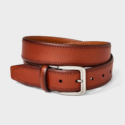 Men's Leather Dress Belt - Goodfellow & Co™ Tan M : Target