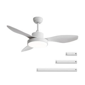 TOBILI 47 Inch Ceiling Fan with 22W LED Light and 6 Speeds Reversible DC Motor White for Living Room Bedroom - 1 of 4
