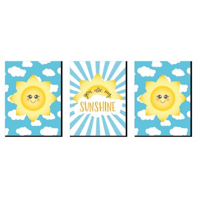 Big Dot of Happiness You are My Sunshine - Nursery Wall Art, Kids Room Decor and Home Decorations - Gift Ideas - 7.5 x 10 inches - Set of 3 Prints