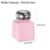 Unique Bargains Makeup Remover Nail Polish Push Down Alcohol Dispenser Bottles 4 Pcs 100ML(3.4oz) Pink - 2 of 4