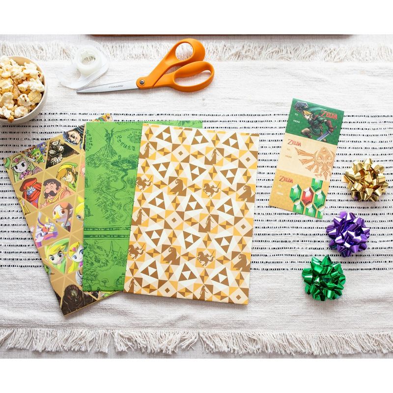 The Legend of Zelda 9-Piece Wrapping Paper Kit, 3 of 10