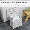 Munora 55L Bamboo Laundry Basket with Lid - 19.75"L x 14.25"W x 23.5"H White Hamper with Removable Liner Bag - 4 of 4
