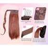 Alilang 18-Inch Sparkling Straight Wrap Around Ponytail Extension with Shimmering Tinsel Strands for Special Event Glam - 3 of 4