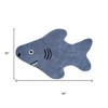 HomeRoots 2' X 4' Dark Blue And White Shark Youthful Washable Area Rug - 3 of 4
