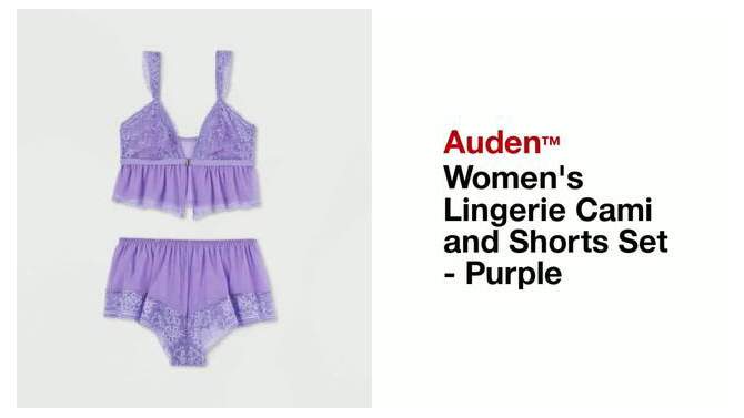 Women's Lingerie Cami and Shorts Set - Auden™ Purple, 2 of 6, play video